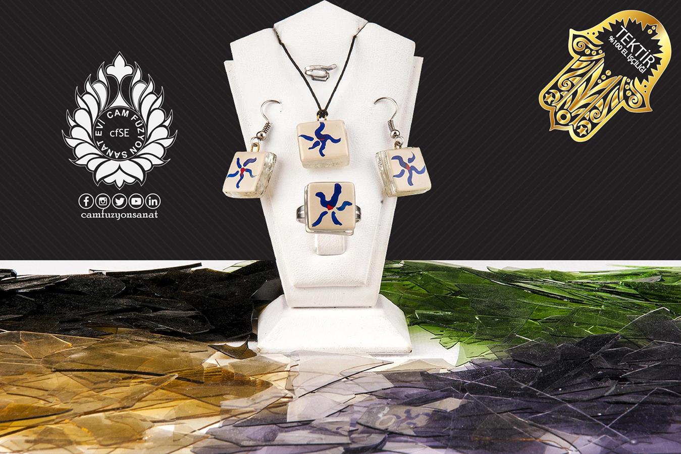 Küpe Kolye Yüzük Seti